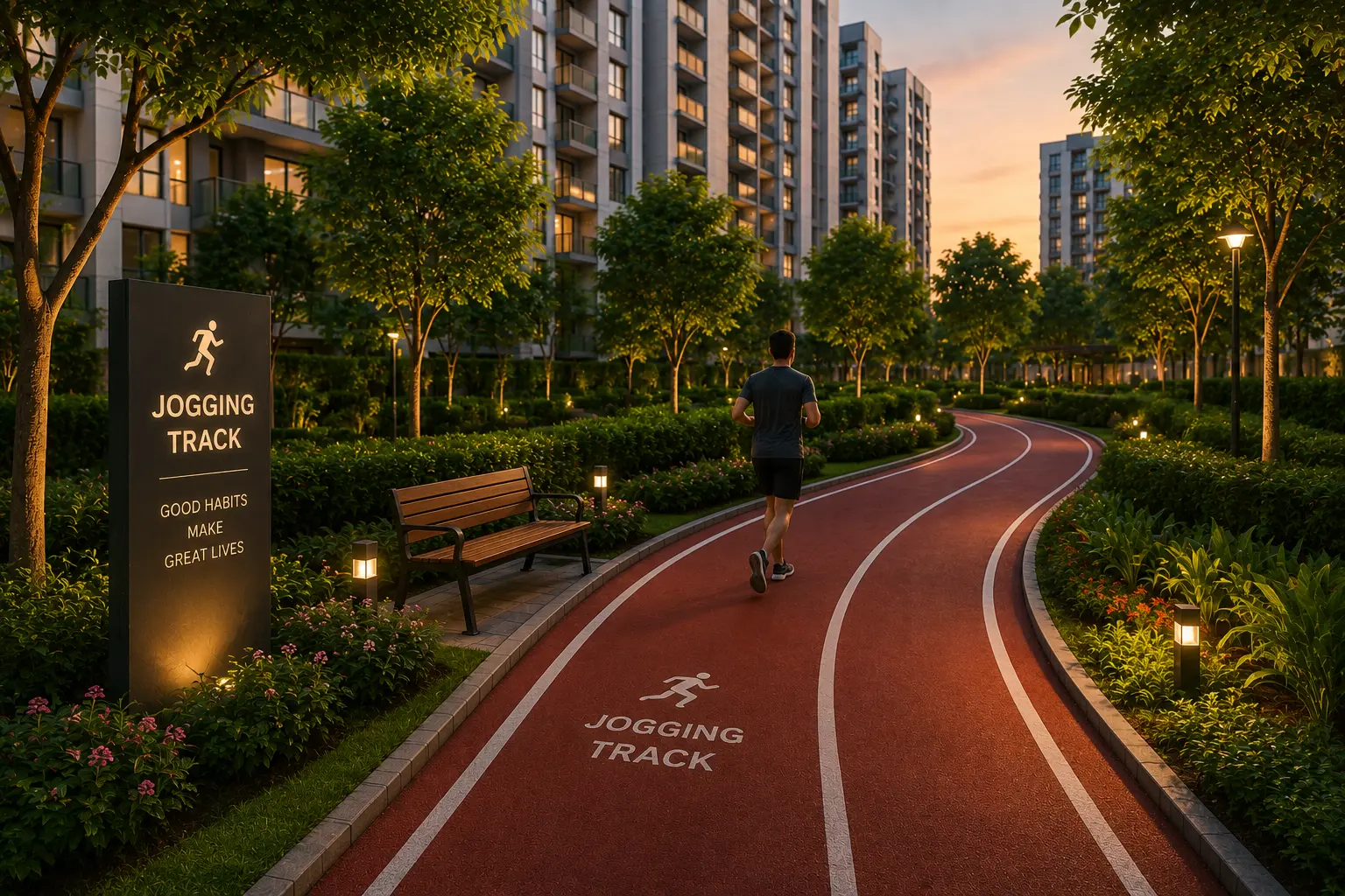 Jogging track amenity